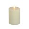 HGTV Home Collection Georgetown Real Motion Flameless Candle With Remote, Ivory with Warm White LED Lights, Battery Powered, 5 in